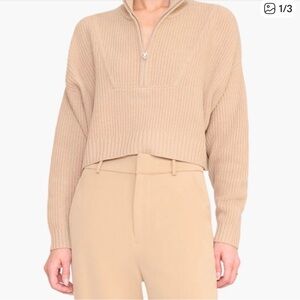 Staud Hampton Cropped Cashmere Sweater